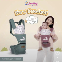 Snobby Gendongan Bayi Hipseat 6 Posisi + Saku Glowy Series - SBG 7243 - Nayank Baby