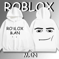 ใหม่ Hoodie Unisex เสื้อคลุม พิมพ์ลาย Roblox Man Face Game สําหรับผู้ชาย Hoodie เป็นกลาง #01