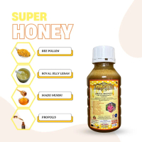 Madu Super Bahan Royal JELLY Lebah +Bee Pollen  propolis asli  Botol 700 gram - Halimbee