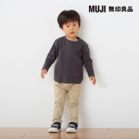 【MUJI 無印良品】幼兒棉混輕鬆活動舒適拼接緊身長褲(共2色)