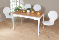 120加大優質穩固餐桌椅組(台製加大尺寸)餐桌 餐椅【馥葉】 型號DT1275+8字 可加購8mm強化玻璃