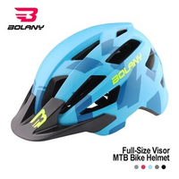 Bolany Bicycle Helmets Full-size Visor MTB Bike Men Women Road Specialiced Lightweight Hollow Riding Safety Head Protector Parts