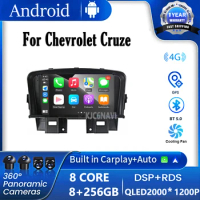 Android 14 For Chevrolet Cruze 2008 - 2014 Car Radio Multimedia Video Player Navigation GPS Stereo Octa Core WiFi No 2Din DVD