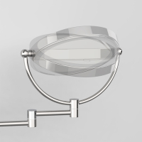 (100 asal terbaik) dinding dipasang cermin solek LED dengan palam 5X pembesar cermin kosmetik dua sisi cermin dinding sentuhan Dimming cermin bilik mandi