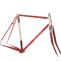700C Reynolds Pipe frame fork Chrome-Molybdenum Steel road bicycle fixed gear bicycle Vintage Bicycle frame columbus pipe frame