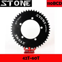 Stone 110 BCD round chainring aero fixed gear track bike fixie single speed 42T 46T 48T 50T 52t 54 57T 58t 59T 60t tooth 110bcd