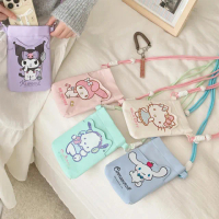 【SANRIO 三麗鷗】三麗鷗口袋斜背手機包 隨身小包(酷洛米/大耳狗/美樂蒂/帕恰狗/凱蒂貓)
