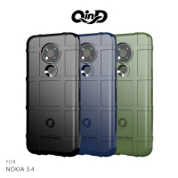 QinD NOKIA 3.4 戰術護盾保護套 TPU 手機殼 鏡頭加高【APP下單4%點數回饋】