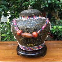 普洱茶中號茶葉罐子茶雕擺件工藝茶家居裝飾立體茶罐茶雕擺件禮盒