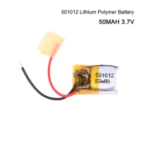 501012 50mah 3.7V Lithium Polymer Rechargeable Battery For I7s I8 I12 I9S Bluetooth Headset MP3 MP4 Toy GPS Smart Watch