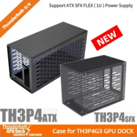 Metal Housing Box Case for TH3P4G3 Thunderbolt3/4-Compatible ATX SFX Graphics Card GPU Dock eGPU w OLED Display Cooling Fans Kit
