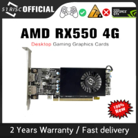 SHELI 51RISC RX550 4G Graphics Cards D5 LP GPU 4GB GDDR5 128bit Desktop computer PC Video Cards support VGA/DVI-D/HDMI PCI-E 3.0