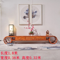 熱銷 免運 新中式客廳全實木電視櫃雕花儲物櫃簡約仿古電視寄櫃現代矮腳家具 快速發貨