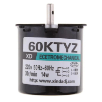 Motor 60KTYZ, 220V, Kelajuan 30RPM, Arus Terus, Segerak