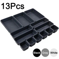 Combo Drawer Organizers Separator Home Office Desk Stationery Storage Box For Kitchen Women Makeup Organizer Boxes For Dog Tags