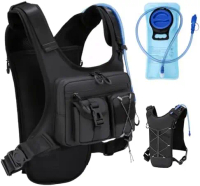 USA Original Patent Running Hydration Vest Backpack, Lightweight Chest Pack with 2.0L Water Bladder 