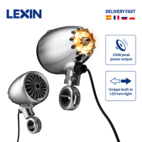 Lexin Q3 150W Motorcycle Speakers Bluetooth 5.0 for Bike Waterproof Portable Stereo with FM Radio&amp;MP3 Music Audio Player