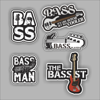 Sticker Bass, Bass Man, The Bassist, Bass Player - Bass Guitar Rock Sticker