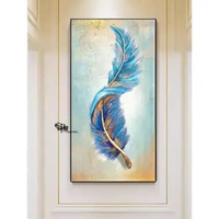 Lukisan Bulu Abstrak Plus Frame - FUTURE ART PAINTING tanpa bingkai / rangka kayu saja 120x60