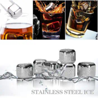 Stainless Steel Ice Cubes Reusable Chilling Stones For Whiskey Wine Keep Your Drink Cold Longer Chilling Party Bar Tool