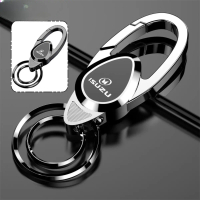 ISUZU Metal Car Keychain Motorcycle Key Holder High-end Hanging Key chain Laser Printing Patterns Fo
