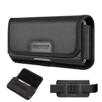Phone Nylon Pouch Cell Phone Belt Clip Carrying Holster Case Waist Bag For 4.7-6.8inch iPhone,Samsung Galaxy S23 Ultra 5G