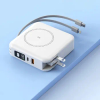 Magnetic Power Bank 10000mAh With Plug Protable 22.5W Fast Charging External Battery Charger for iPhone Xiaomi Magsafe Powerbank