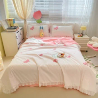 Summer Thin Quilt Comforter Soft Air Conditioning Quilt Sofa Blanket Bed Duvets Four-season Single Double Bed Quilt Bedspread