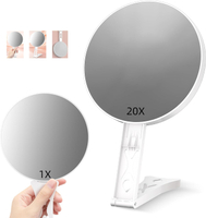 Magnifying Mirror 20X Double Sided 20X /1X Large 5.5inch Travel Makeup Mirror High Magnification Han