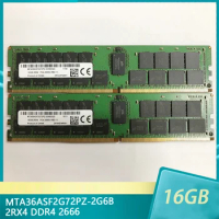 1Pcs For MT RAM 16GB 16G 2RX4 DDR4 2666 PC4-2666V-RB2 MTA36ASF2G72PZ-2G6B Server Memory