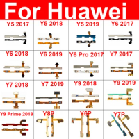 Power Volume Flex Cable For Huawei Y5 Y6 Y7 Y9 Prime Lite Pro 2017 2018 2019 Y6P Y7P Y8P Switch Key Side Flex Ribbon Replacement