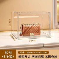 太力包包收納神器全透明收納盒放包包專用放置架防塵櫃包置物架子