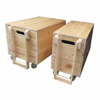 【SNOW.bagshop】木盒 露營 野餐 鄉村日式風格(仿舊木質感長方形收納盒木製復古造型拉桿木盒置物盒寶藏)