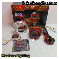 Biled Vahid E10 plus paket komplit | Led projector 3 inch purple lens