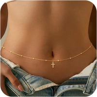 CHESKY Gold Waist Chain, Dainty Body Chain Jewelry for Women Non Tarnish Adjustable Waterproof Belly