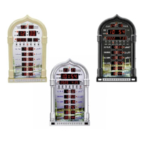 E9LB Muslim Wall Clock with Adhan Alarm Islamic Azan Time for Prayer Azan Clock