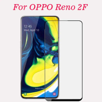 กระจกนิรภัยกาวเต็ม 3 มิติ, 2 ชิ้น, สำหรับ OPPO Reno 2F, ฝาครอบเต็มหน้าจอ, ฟิล์มกันรอยหน้าจอป้องกันกา