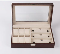 手錶收納盒 優質皮革6位收納盒墨鏡3位收藏展示盒
