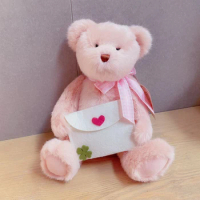 Plush teddy bear plush stuffed toys with Hold envelope plush joint teddy bear doll kids toys girl birthday gift cute home decor