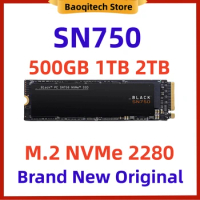 SSD SN850 2TB 1TB PCIE 4.0 M.2 NVME 2280 SN750 500G 1T 2T PCIE 3.0 Black Disk Solid State Drive For WD Western Digital