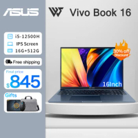 ASUS VivoBook 16 Slim Laptop 12th Intel core i5 12500H 16G RAM 512G SSD IPS Screen 16Inch Office Notebook Gaming Computer
