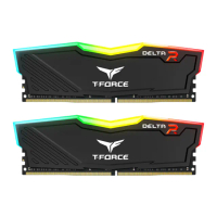 【Team 十銓】T-FORCE DELTA RGB 炫光 DDR4 3200 64GB 32Gx2 CL16 黑色 桌上型超頻記憶體