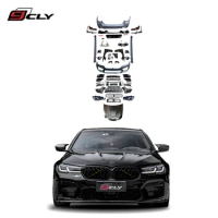 Car bumpers For BMW 5 Series G30 Facelift 2021 M5 wide body kit Headlight Taillight Front Rear car Bumpers Fenders Diffuser Hood