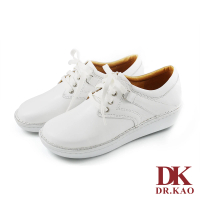 【DK 高博士】個性單色拼接 空氣休閒鞋 87-9840-50(白色)