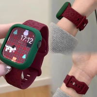Tali silikon dan sarung TPU, Gelang gantian, penutup pelindung, serasi dengan Apple Watch siri 10, 9