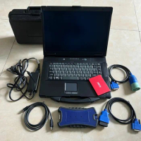 Truck diagnosis tools for usb-link 3 adapter universal detroit diesel diagnostic USB link scanner HDD/SSD in CF-53 Laptop 8GB i7