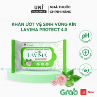 (Chính Hãng) Khăn ướt vệ sinh vùng kín LAVIMA Protect 4.0 giúp vùng kín luôn sạch sẽ, khô thoáng