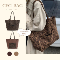 TOTEBAG 2IN1 Túi tote da beo size to túi vải thời trang túi hai mặt thu đông 0303