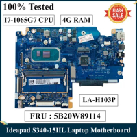 LSC Refurbished Used For Lenovo Ideapad S340-15IIL Laptop Motherboard With I7-1065G7 CPU 4G RAM 5B20W89114 LA-H103P ed
