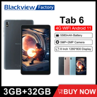 Blackview Tab 6 Tablet 3GB RAM 32GB ROM 5580mAh Android 11 Tablets 4G WIFI LTE